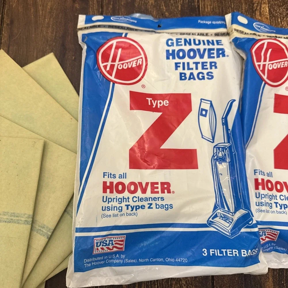 Genuine HOOVER TYPE Z Vacuum Cleaner Bags 4010075Z,‎ 2 Pack 3 And 4 Loose = 10
